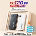 Xiaomi Original 120W Powerbank 50000mAh batteria di ricambio esterna Caricabatterie portatile Ricarica rapida per iPhone Samsung Digital Display Power Bank