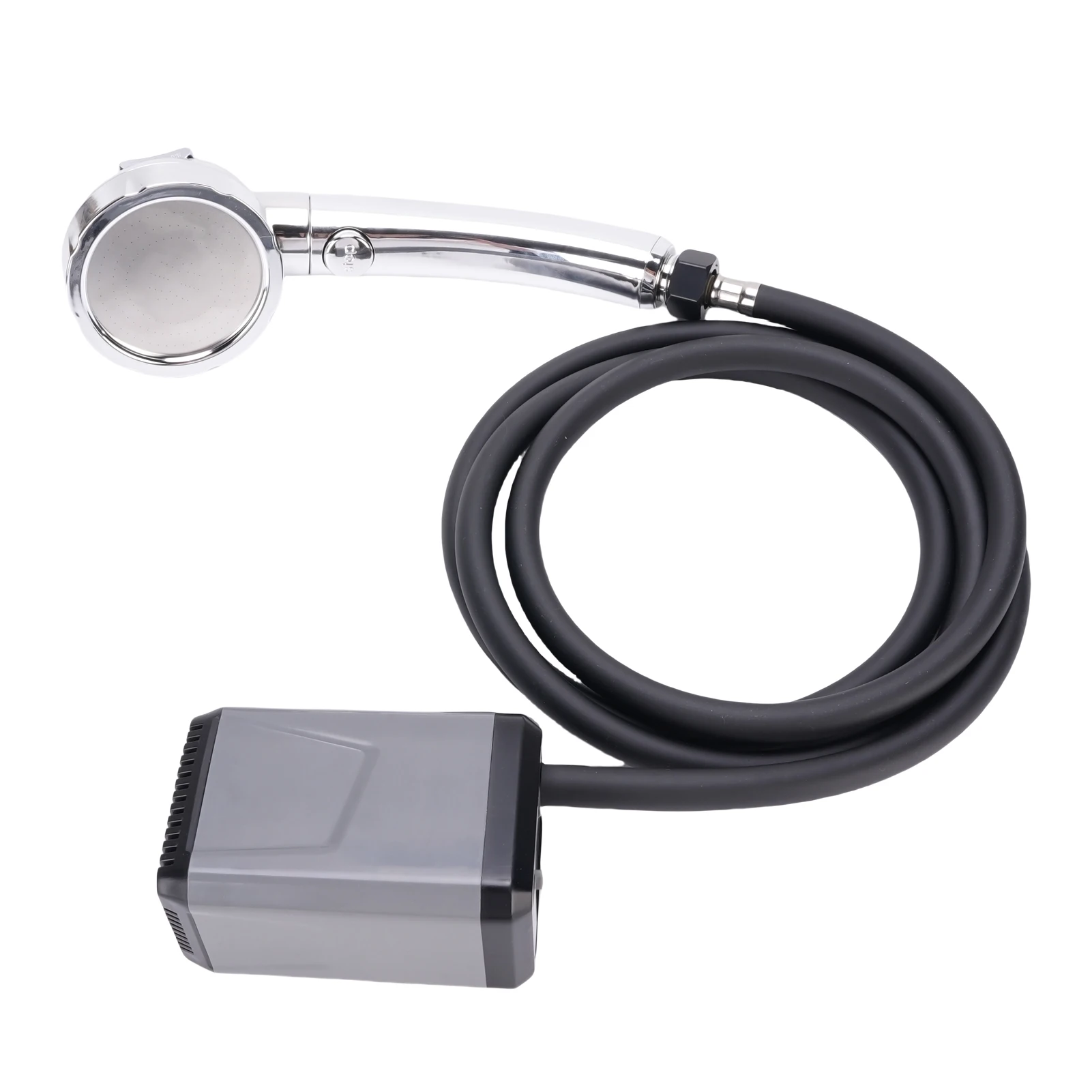 Tragbare Campingdusche, elektrische Duschpumpe für den Außenbereich, wiederaufladbare USB-Batteriebetriebene Dusche mit Display, elektrische Dusche