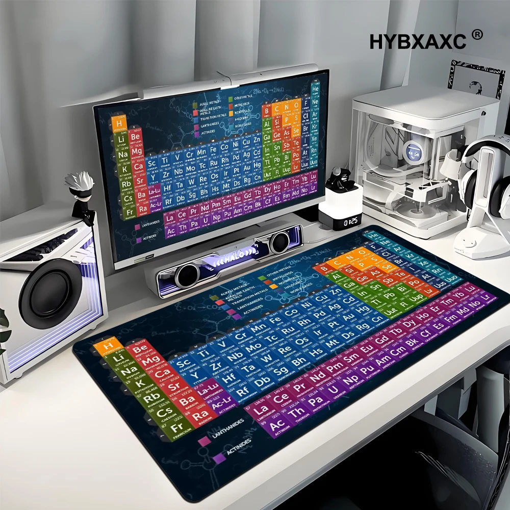 Spiel-Mauspad, 900 x 400, großes Periodensystem der Chemical Elem, Mauspad xxl, rutschfestes Mauspad, Spiel-Tastatur-Schreibtischunterlage, Matte für PC Image