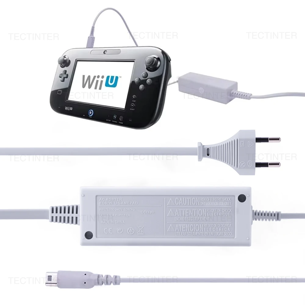 AC Ladegerät Adapter für Nintendo Wii U Gamepad Ladekabel Controller Joystick EU Stecker Home Wand Netzteil für WiiU Pad Image