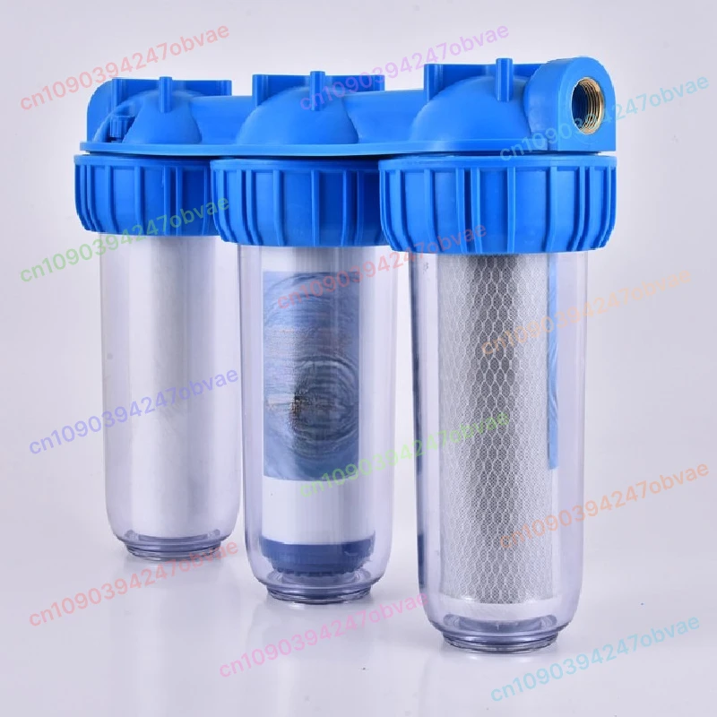 10-Zoll-Dreistufiger Wasserreiniger Vorfilterelement für Küche Haushalt Whitelist Großhandel Filterflasche Image