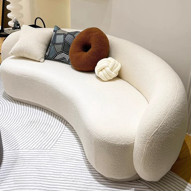 Nordic Moderne Wohnzimmer Sofa Minimalistischen Lounge Weiß Entspannende Wohnzimmer Sofa Romantische Couch Divani Da Soggiorno Möbel