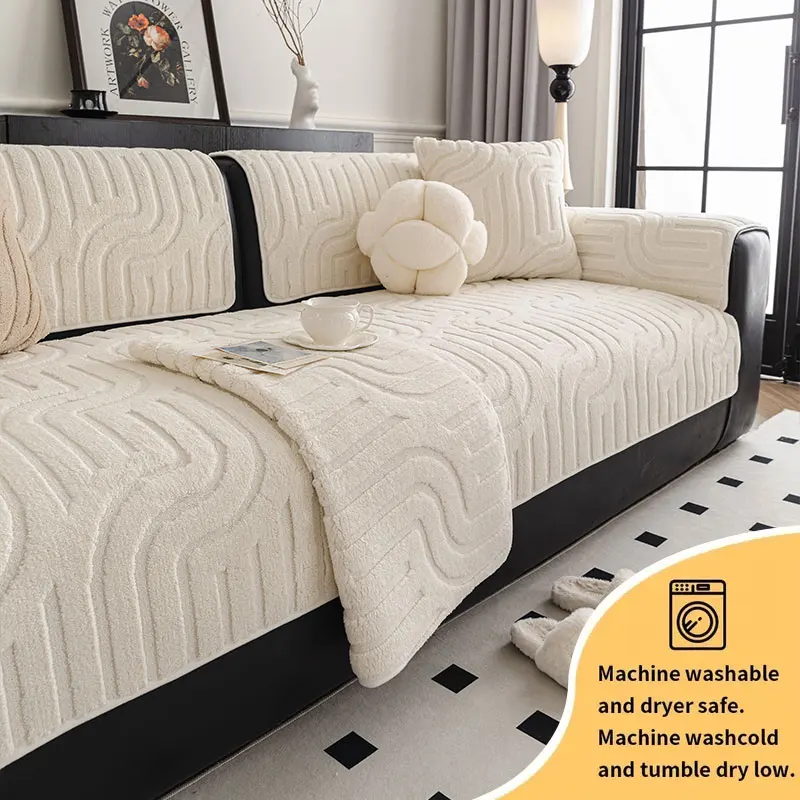 1 STÜCK-Einfaches hohes Gewicht Shu Mianrong Sofakissen 2025 neue Saison universelles Anti-Rutsch-Sitzkissen Sofabezug Tuch Image