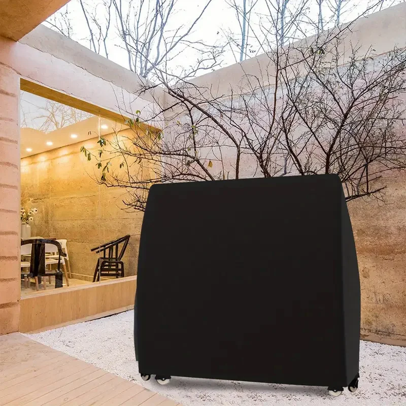 1 Stück wasserdichte PVC-Tischtennisabdeckung mit verstellbaren Trägern – staubdichter Allwetter-Schutz für den Innen- und Außenbereich Image