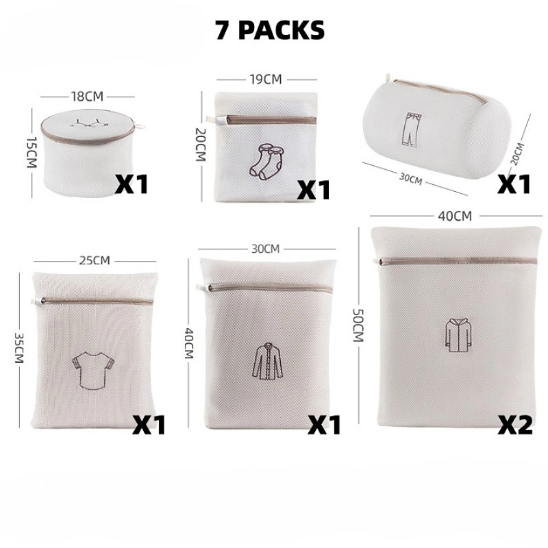 TAILI Mesh Laundry Bags, Washing Machine Bags, Reusable Travel Laundry Pouch With Zipper, Delicate Washing Machine Net Pouches For Travel, Shoes, Bra, Pants, Coat, Sock, Sneaker, Underwear