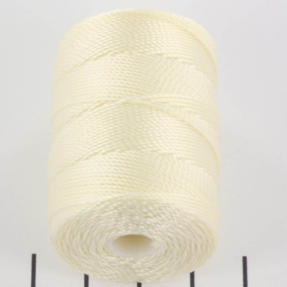 5 metri di cordino per perline C-lon da 0,5 mm color vaniglia, cordino per macramè bianco sporco, cordino in nylon per micro macramè, filato kumihimo,