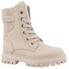Winterboots TOM TAILOR, Kinder, Gr. 33, beige, Lederimitat, Elastischer Einsatz, unifarben, modisch, Schuhe, Schnürstiefelette, Winterstiefelette mit TEX-Membran, bequeme Form