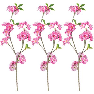 Kunstzweig CREATIV GREEN "Kirschblütenzweig", pink, H:74cm, Kunststoff, Kunstpflanzen, mit detailgetreuen Blüten Image