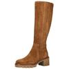 Stiefel PAUL GREEN "Paul Green Stiefel Veloursleder", Damen, Gr. 38,5, braun (toffee), Veloursleder, casual, Schuhe