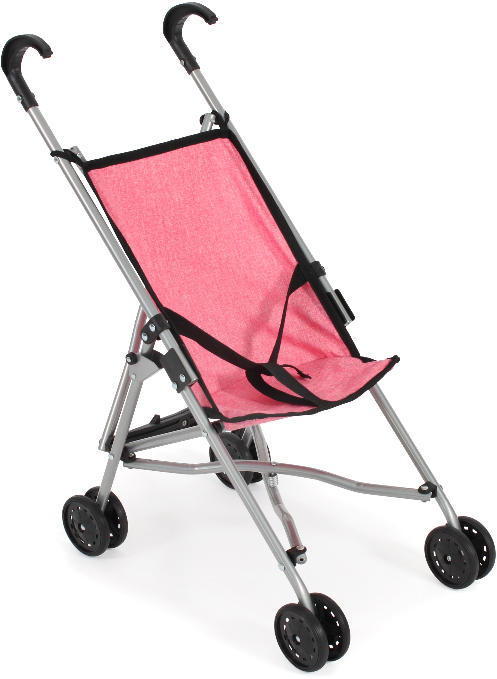 Puppenbuggy CHIC2000 "Mini-Buggy", rosa (melange pink), Puppenwagen, KinderB:28cm H:55cm T:51cm, Kunststoff, Polyester, Stahl, B:28cm H:55cm T:51cm