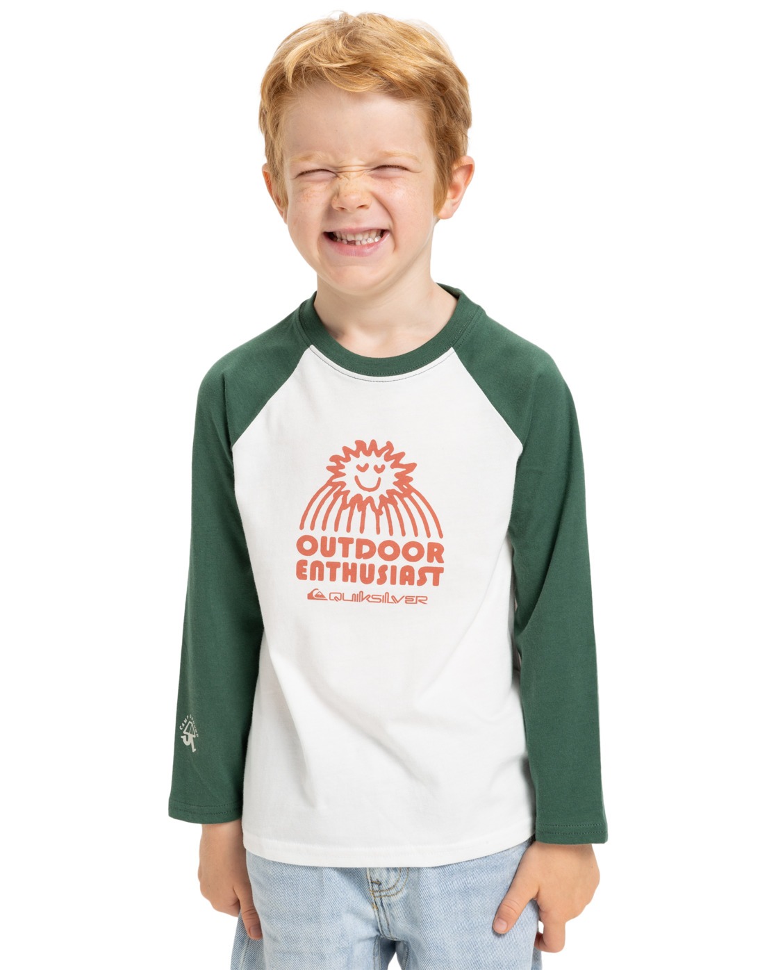 Langarmshirt QUIKSILVER "Ev Spot On Raglan", Kinder, Gr. 2(84-92cm), weiß, 100% Baumwolle, Shirts Image