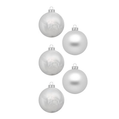Weihnachtsbaumkugel MAGIC BY INGE, weiß, Glas, Weihnachtsbaumkugeln, aus Glas, 12 Kugeln 7,5 cm, inklusive Aufhänger Image