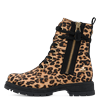 Schnürboots MARCO TOZZI BY GMK, Damen, Gr. 40, braun (leoprint), Textil, animal-print, modisch, Schuhe, Blockabsatz, Schnürstiefelette im Animal Look