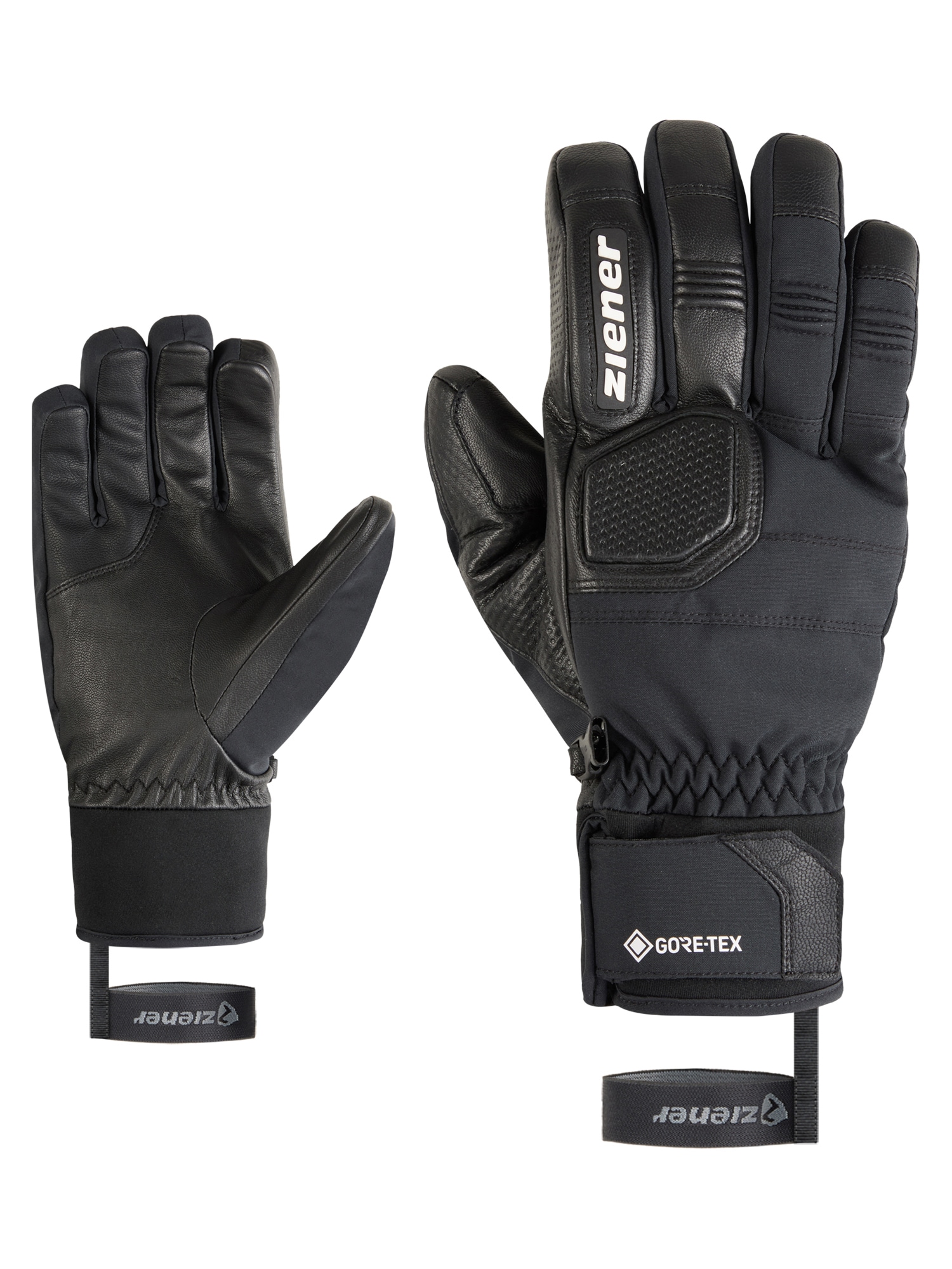 Skihandschuhe ZIENER "GINOS-Z GTX PR glove man", Herren, Gr. 8,5, schwarz, Materialmix, Handschuhe Image