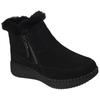 Winterboots SKECHERS "WILSHIRE BLVD-FRESH ZIP", Damen, Gr. 39, schwarz (schwarz, uni), Veloursleder, casual, Schuhe, Boots mit Reißverschluss