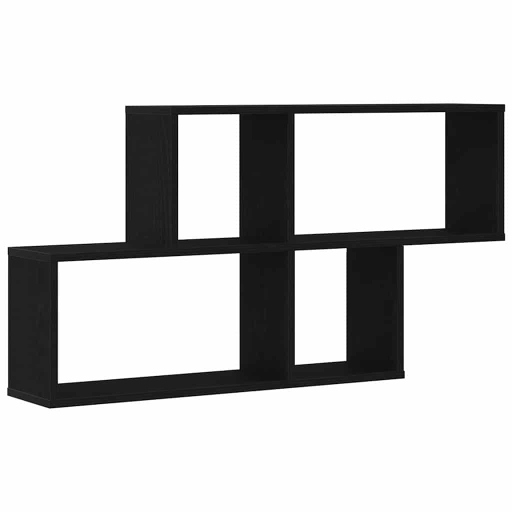vidaXL Wandregal Schwarze Eiche 76 x 15 x 53 cm Holzwerkstoff Image