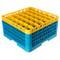 Carlisle RG36-4C411 OptiClean Glass Rack w/ 36 Compartments - 36 Extenders, Blue, 4 Extenders