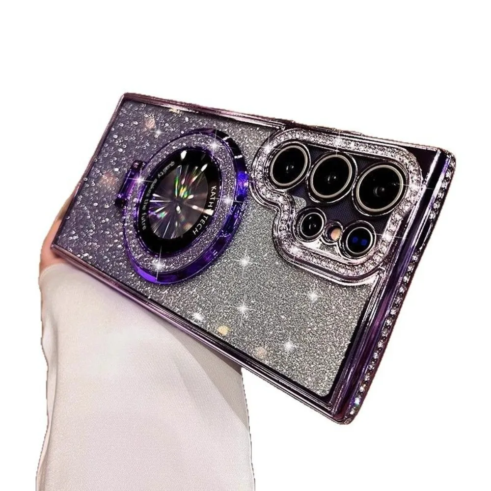 Accessoires de téléphone portable pour Samsung S25 Ultra, étui de protection pour téléphone S24 avec strass, support S23/A55