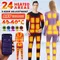 24 zones APP contrôle veste chauffante sous-vêtements thermiques femmes hommes combinaison de Ski USB électrique vêtements chauffants chemise hiver pêche randonnée