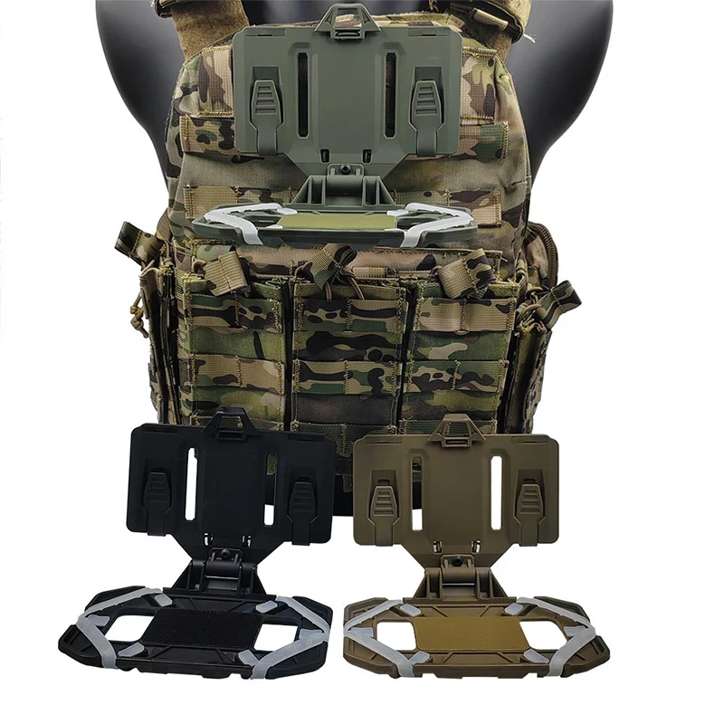 Nouveau support de téléphone portable tactique, pochette d'administration, pochette de Navigation de carte, gilet de chasse Molle, accessoires de poitrine, pochette pliable pour Smartphone