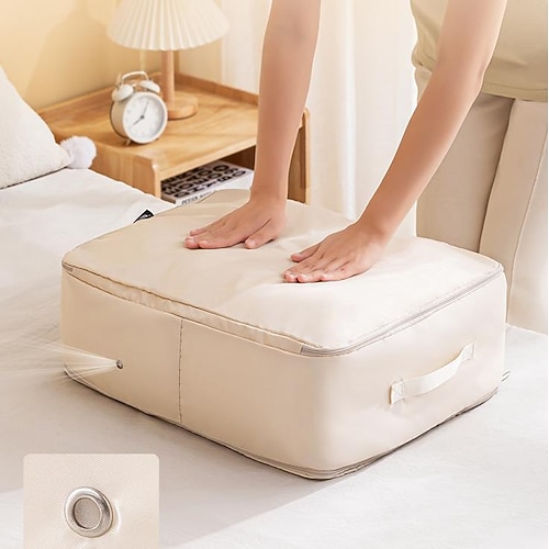 taili staub- und feuchtigkeitsbeständige Kompressions-Aufbewahrungstasche, ultra-platzsparender Selbstkompressions-Organizer, Bettdecken-Aufbewahrungstasche, faltbare Organizer-Tasche für Image