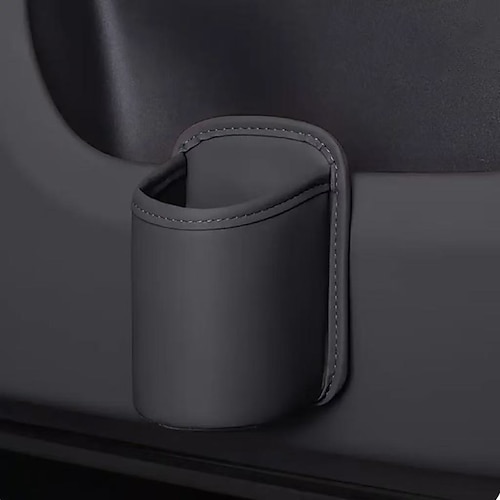 1/2 Stück Auto-Getränkehalter aus PU-Leder – multifunktionale Aufbewahrungsbox für den Autoinnenraum, hält Getränke und Zubehör sauber und ordentlich Image