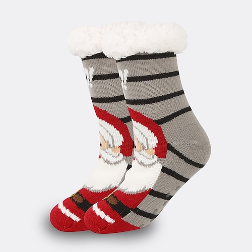 süße Tier-Bodensocken für Damen, plüschige, flauschige Winter-Schneesocken für drinnen, gemütliche Schlafsocken mit Beinbezügen für zu Hause, weiche Teppichsocken für die Zeit nach der Geburt Image