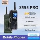 SERVO S555 PRO 2G GSM Multi Feature Telefono cellulare 4 SIM Card Registrazione chiamate Blacklist Torcia schermo da 2,4 pollici Cellulare Radio FM