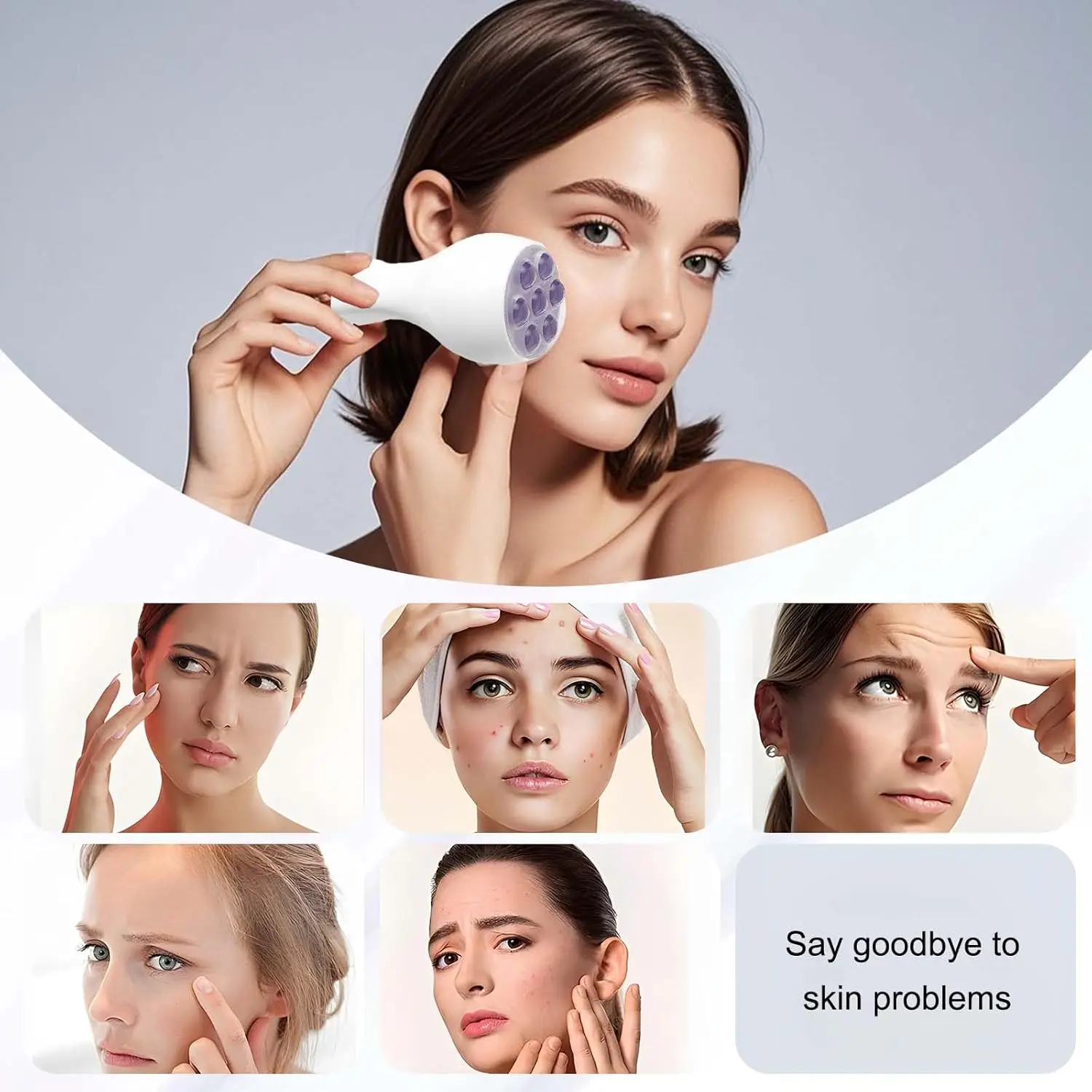 Neues, um 360 Grad drehbares Handball-Massagegerät, Jadeperlen-Kugel, Ganzkörpermuskulatur, entspannen Sie sich, tragbares multifunktionales Roller-Massage-Werkzeug Image