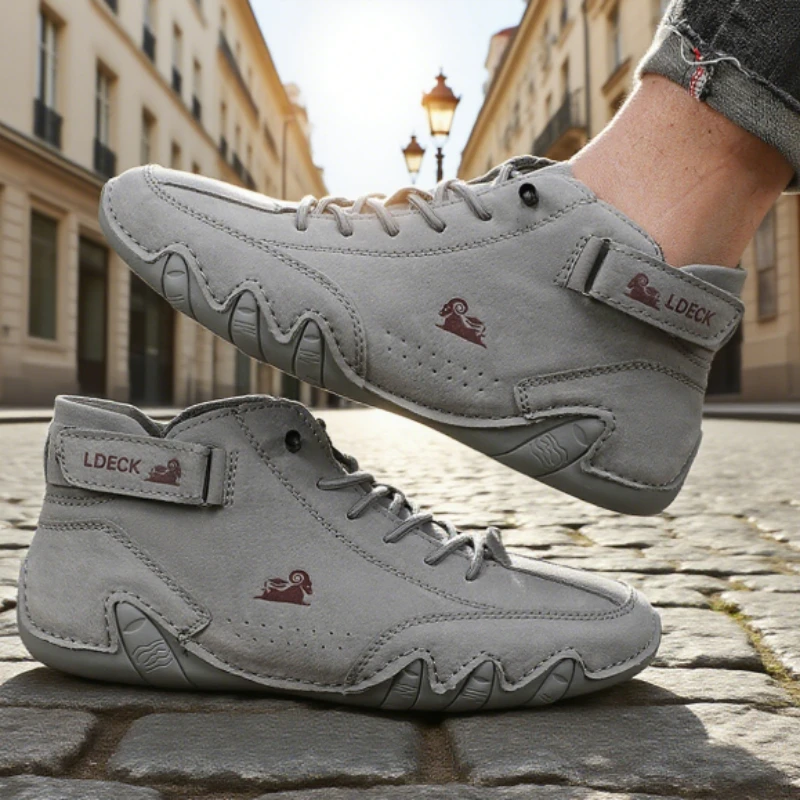 Retro-High-Top-Herrenschuhe, klassischer Charme, bequeme weiche Sohle, rutschfest, langlebig, flache Schuhe, weiche Sohle, luxuriöse Mode-Stiefeletten