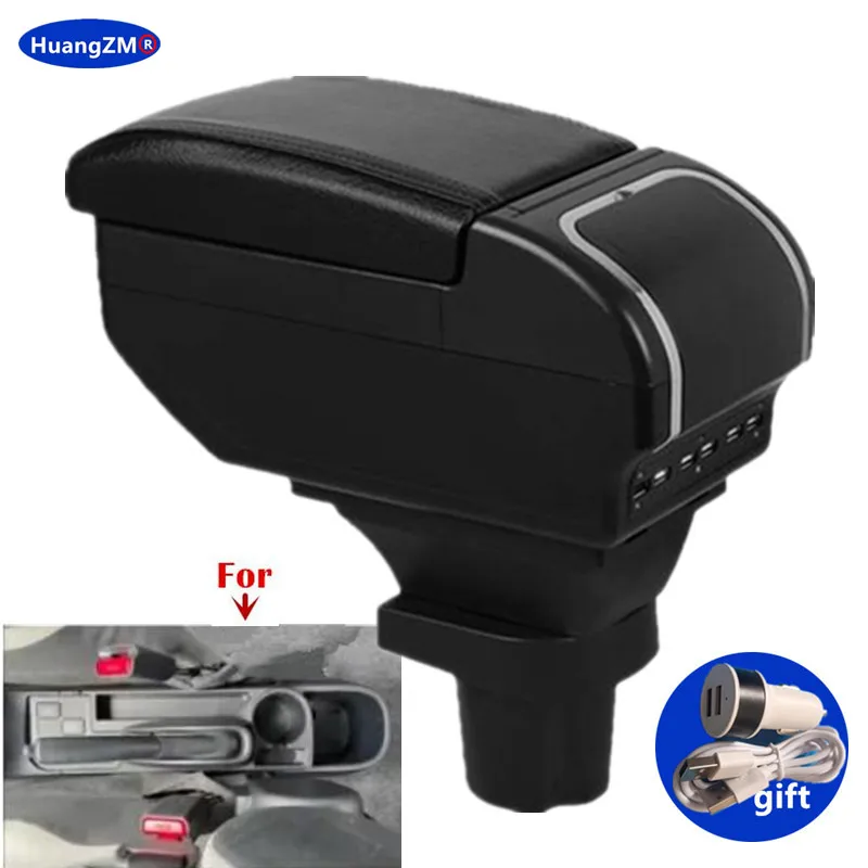 Für Toyota Yaris 3 Auto Armlehne Box Für Toyota Hybrid/Yaris Vitz Auto Lagerung box USB Lade innen Nachrüstung auto Zubehör Image