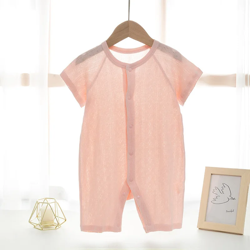 Baumwoll pyjama Baby Stram pler Sommer Kleinkind Baby Body lässig Neugeborene Mädchen Overall Kleinkind Jungen Bodysuit Overalls 0-24m Image