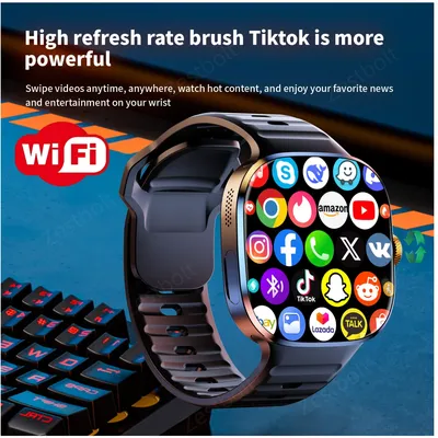 Original M99 Smartwatch 2,4 Zoll Amoled Bildschirmeinsatz 4G/5G SIM-Karte GPS WIFI 190 ° Rotierende Kameraspiel Android 10.0 Smartwatch