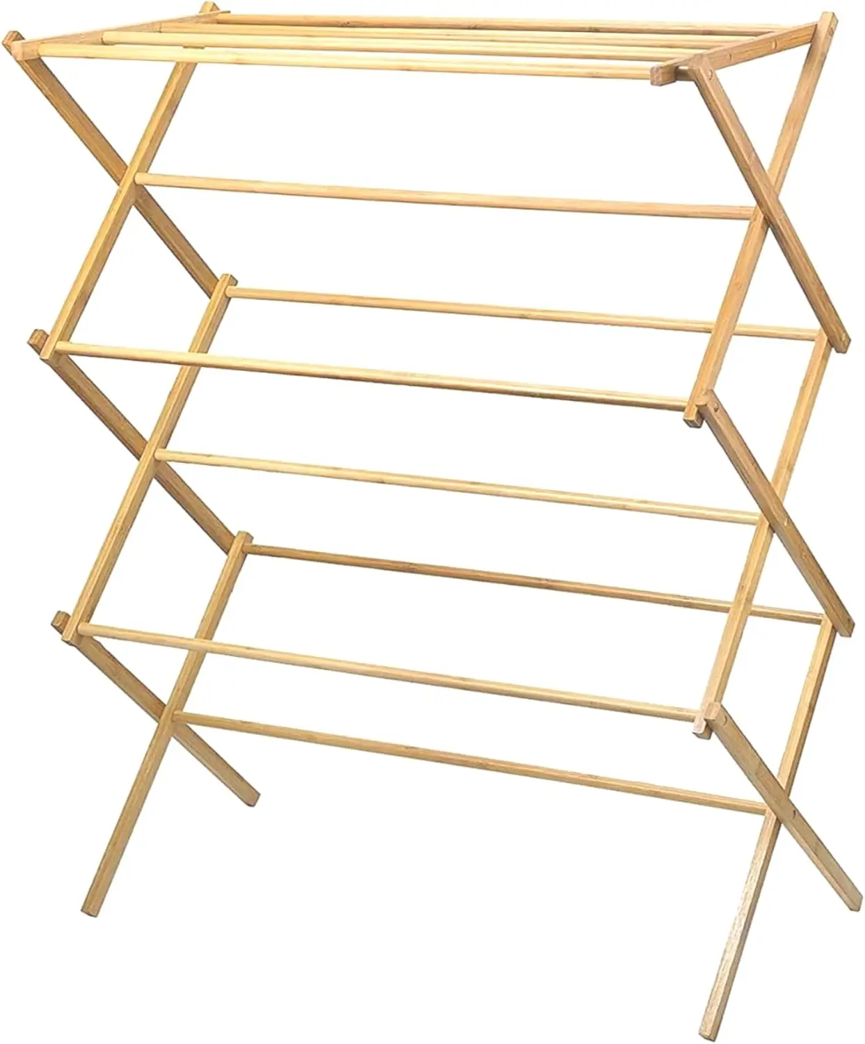 Wooden Clothes Drying Rack for Laundry Collapsible Folding Bamboo Laundry Drying Rack for Drying Clothes Heavy Duty Pre Assemble