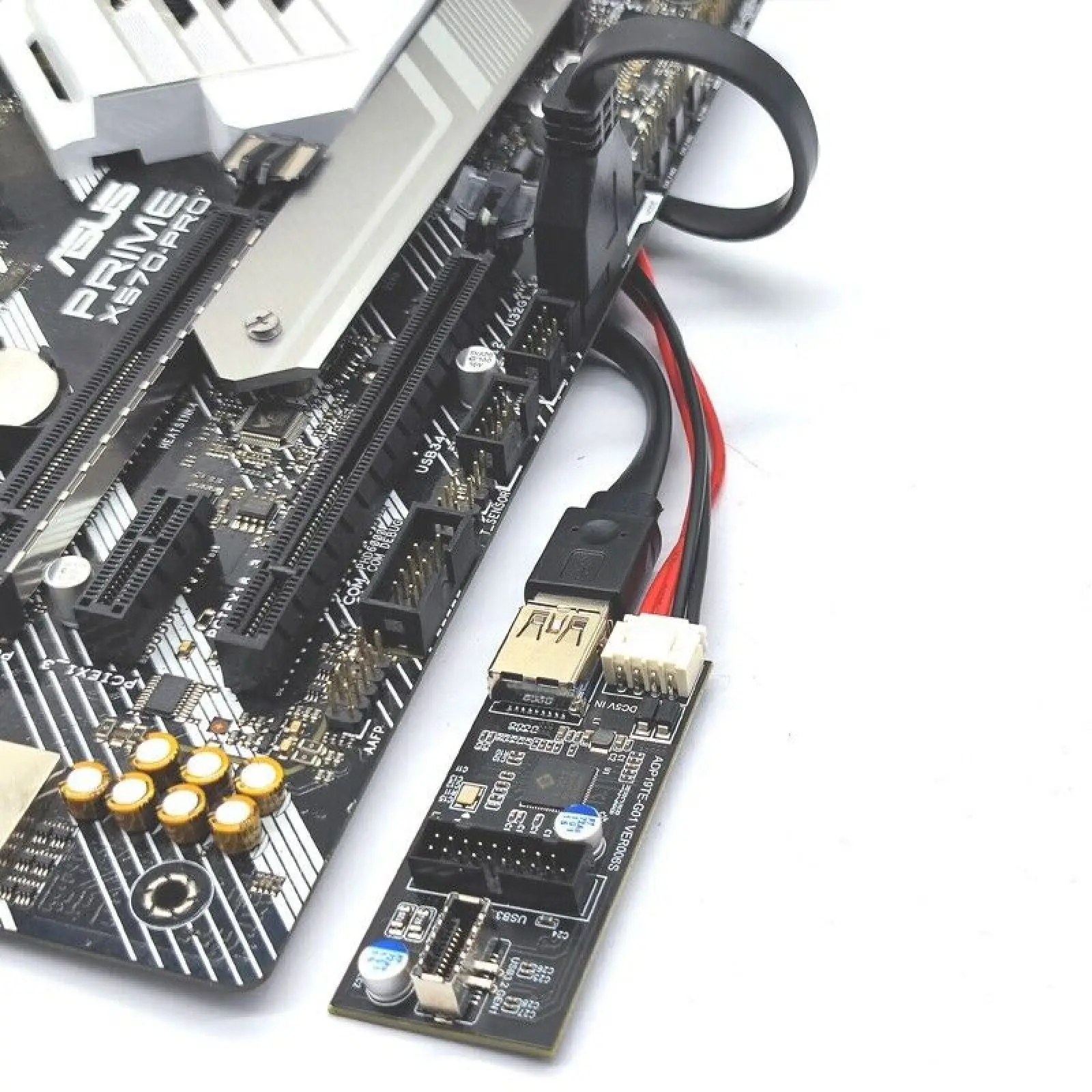 USB 3. 0 Gen1 bis Dual 19pin Erweiterungs karte USB Typ A bis 19pin Typ E Adapter Motherboard 1 bis 2 Splitter Hub Adapter Anschluss Image