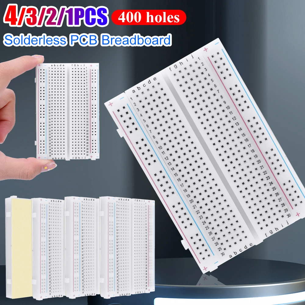 1–4 Stück 400 Verbindungspunkte, lötfrei, PCB, Steckbrett, spleißbar, Mini-Universal-Test, Protoboard, Experiment, Test, Roboter, Schaltung, DIY-Kit Image
