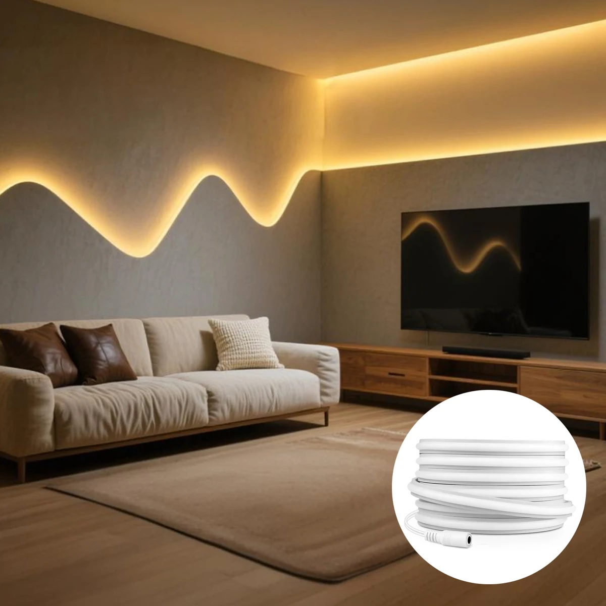 Gute Qualität COB LED Streifen Neon Licht 9MM 24V Super Helle Keine Dunklen Bereich Wand Lampe Wasserdicht, für Indoor Outdoor Beleuchtung RA90 Image