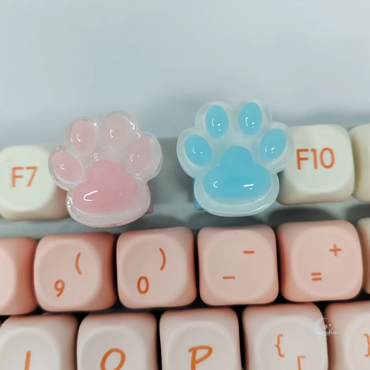 Katze Pfote Cartoon ESC Tastenkappen Tier DIY Büro Spiel Keycap Kreuz Achse Mechanische Tastatur Schlüssel Kappen Dekoration Zubehör Image