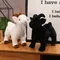 Nuovi giocattoli di peluche di capra Bianco Nero Pecora Bambola Simulazione Capra Peluche Animali di peluche Bambola di pecora Decorazioni per la casa Giocattoli per bambini ﻿