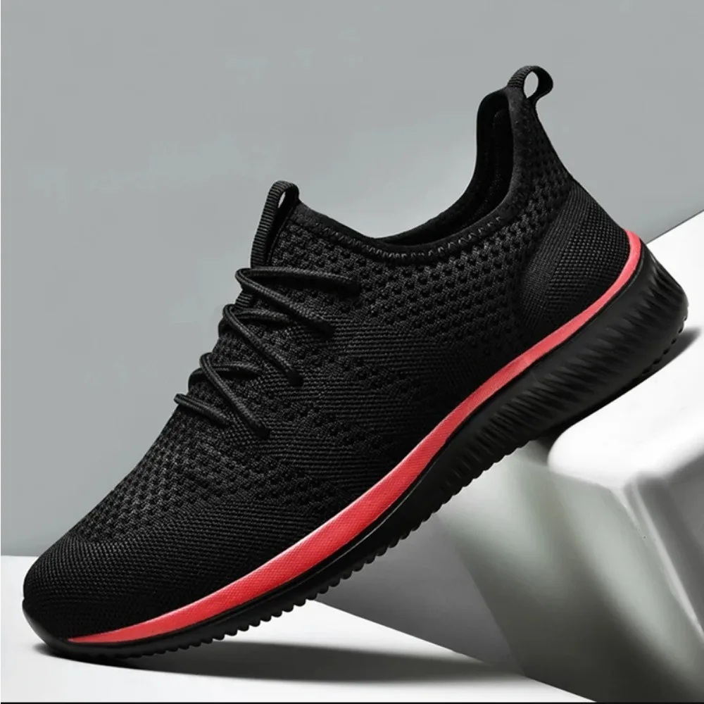 Männer Casual Schuhe Mode Atmungsaktive Wanderschuhe Mesh Flache Schuhe Turnschuhe für Männer Gym Vulkanisierte Schuhe Schwarze Turnschuhe
