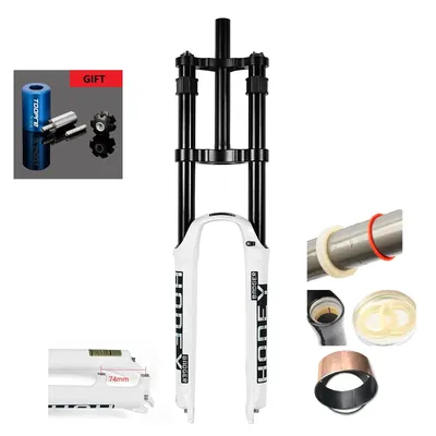 Mountainbike Gabel Luft Gabel Dual Suspension Gabel 32mm Rohr Quick Release Dämpfung Magnesium LegierungFahrrad Zubehör