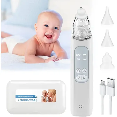Rechargeable Baby Nose Cleaner Silicone Adjustable Suction Electric Child Nasal Aspirator Health Safety Convenient Low Noise