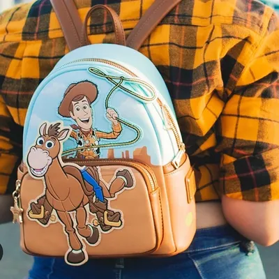 In Stock Disney Loungefly Toy Story Woody & Bullseye Student Backpack Children'S Backpack Leisure Backpack Shoulder Bag Gift