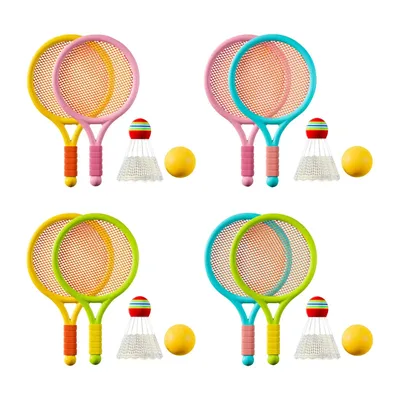 Children Badminton Tennis Set Badminton Racket Interactive Toy Kids Tennis Rackets for Boys Indoor Outdoor Beginner Players