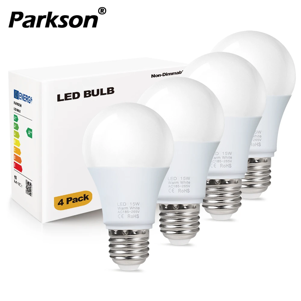 4Pcs Led-lampe AC 185V-265V E27 LED Lampe 18W 15W 12W 9W 6W LED Lichter Birne Energie Sparen Scheinwerfer Tisch Lampen Haushalts Glühbirne