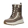 Schnürstiefelette GEOX "Geox Stiefelette Leder/Textil", Damen, Gr. 40, grau (taupe), Leder, Textil, casual, Schuhe