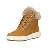 Schnürstiefelette GEOX "Geox Stiefelette Leder/Textil", Damen, Gr. 39, braun, Leder, Textil, casual, Schuhe