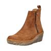 Keilstiefelette EL NATURALISTA "El Naturalista Stiefelette Leder", Damen, Gr. 37, braun (wood), Leder, casual, Schuhe