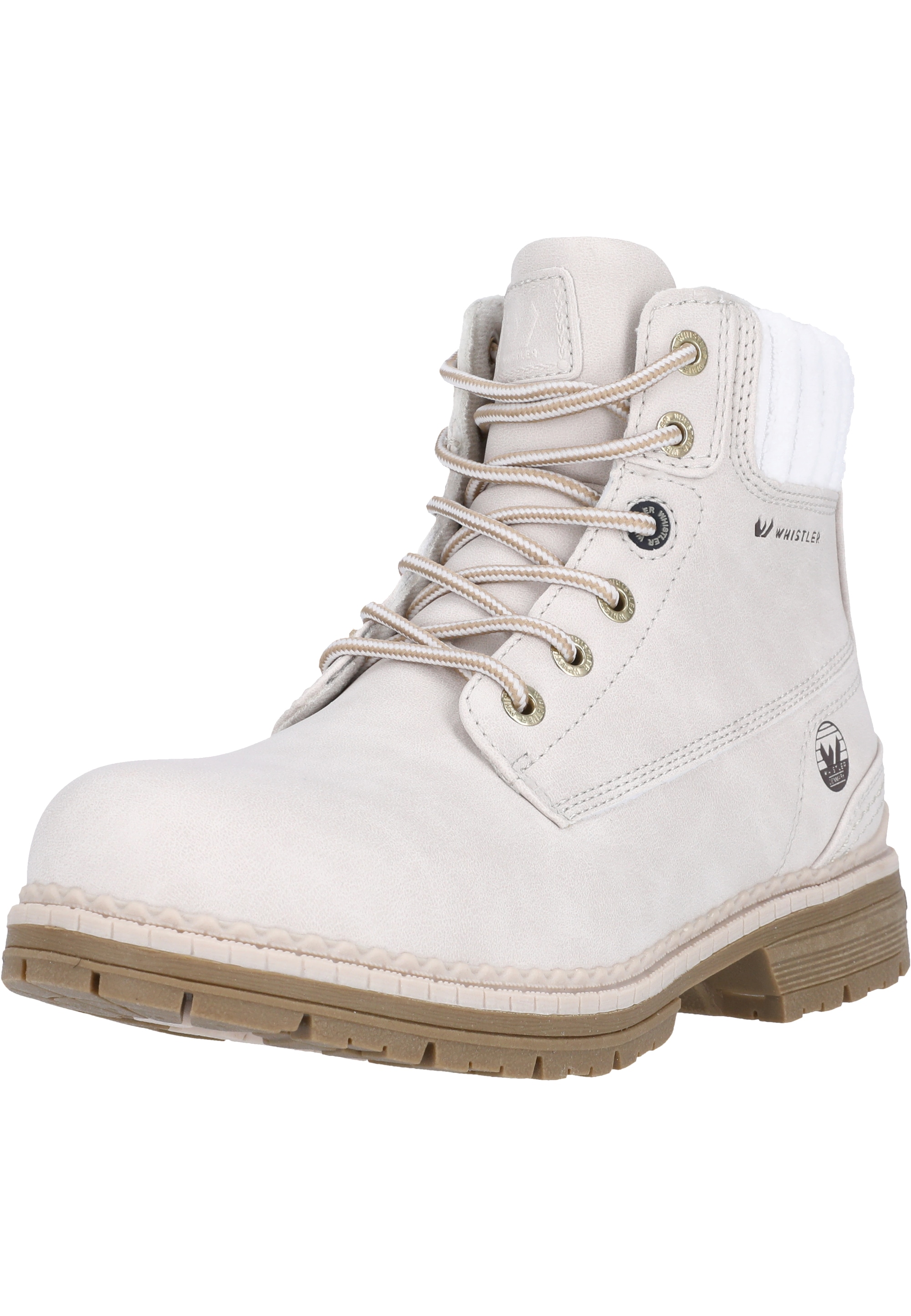Stiefel WHISTLER "Lasti", Damen, Gr. 41, weiß (altweiß), Synthetik, Schuhe Stiefel, mit Schnürung und Allwetterprofil
