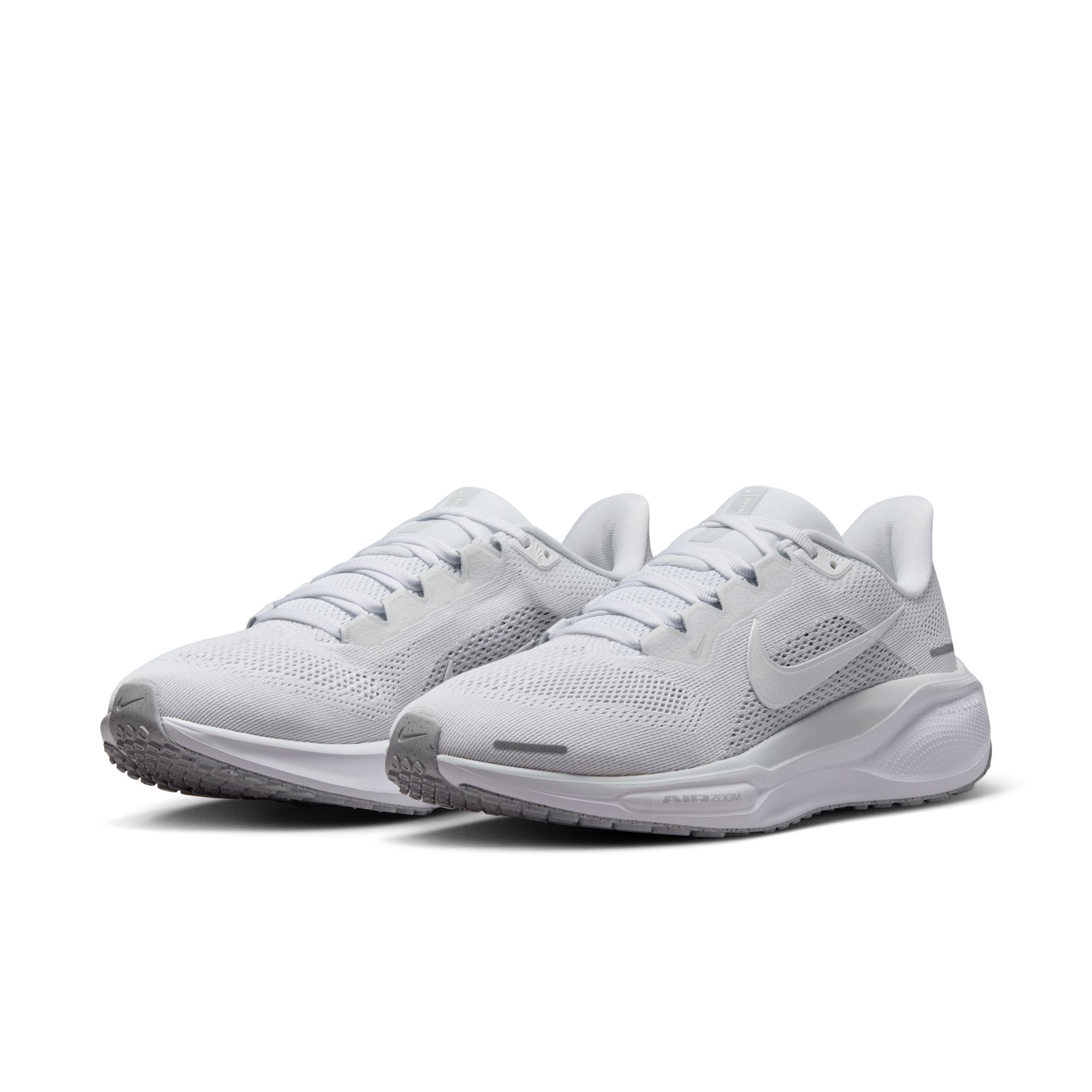 Laufschuh NIKE "Nike Pegasus 41", Damen, Gr. 40,5, weiß, weiß, pure platinum, Synthetik, Textil, Schuhe Laufschuh